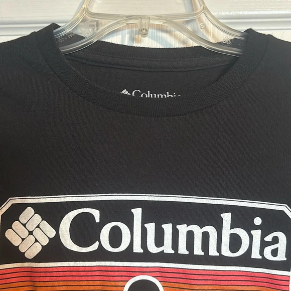 Columbia men’s black long sleeve graphic t-shirt size medium - Picture 2 of 8